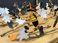 animation pour le périscolaire de Kilstett pour Halloween, concentration et plaisir garantie