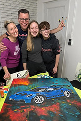atelier peinture acrylique en famille