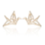 Thumbnail: Gold Origami Crane Stud Earrings