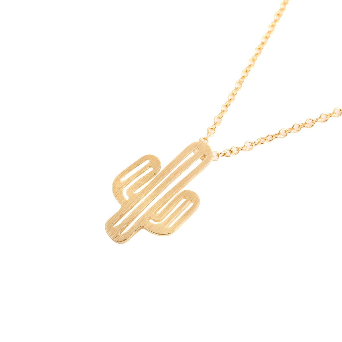 Gold Cactus Necklace