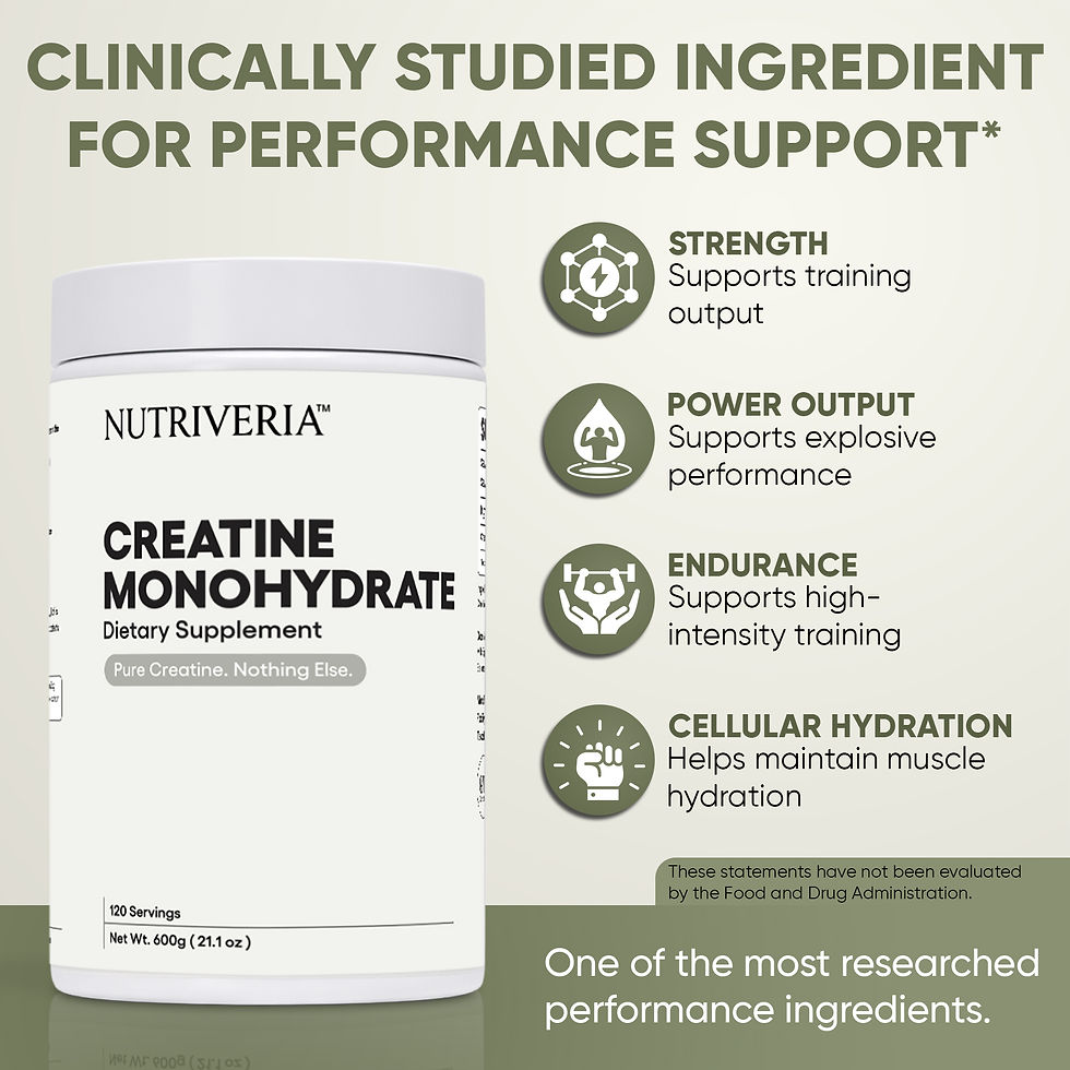 Thumbnail: Nutriveria Creatine Monohydrate Powder – 120 Servings (600g) – Pure Unflavored 