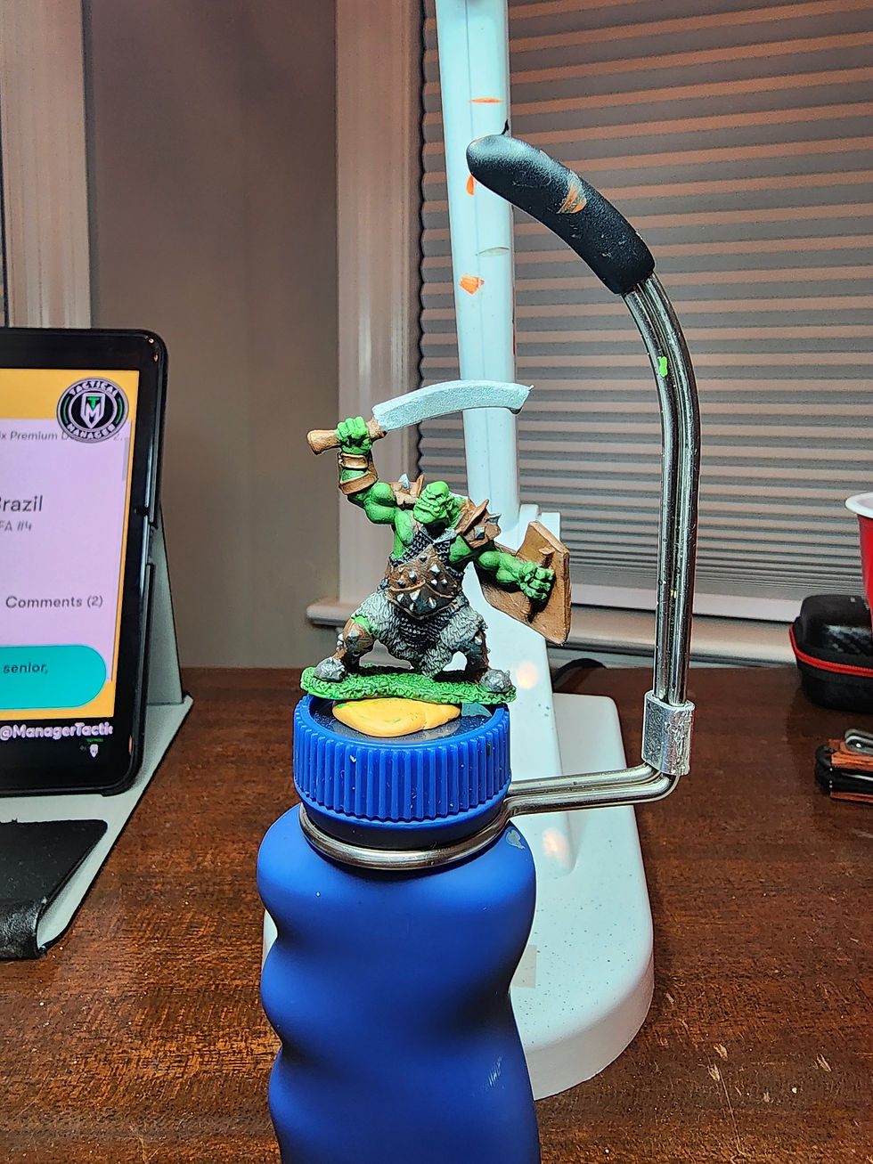 Wash added to reaper bones orc miniature