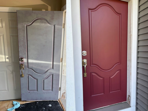 front door before and after