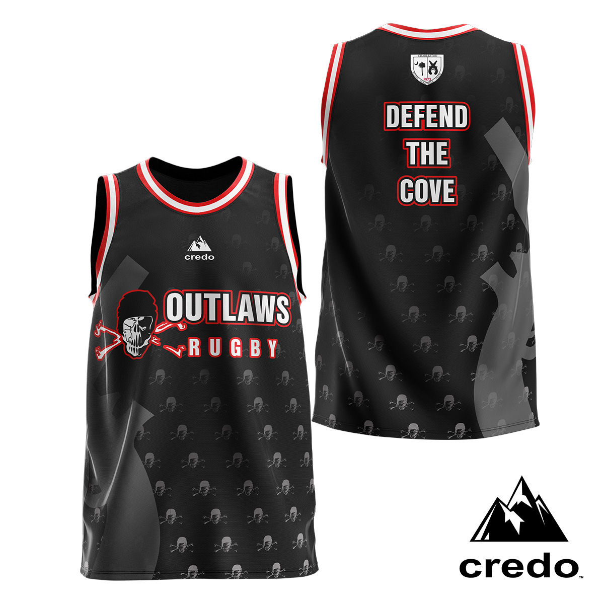 Charleston Outlaws Rugby Single Sided Tank Top - Performance
