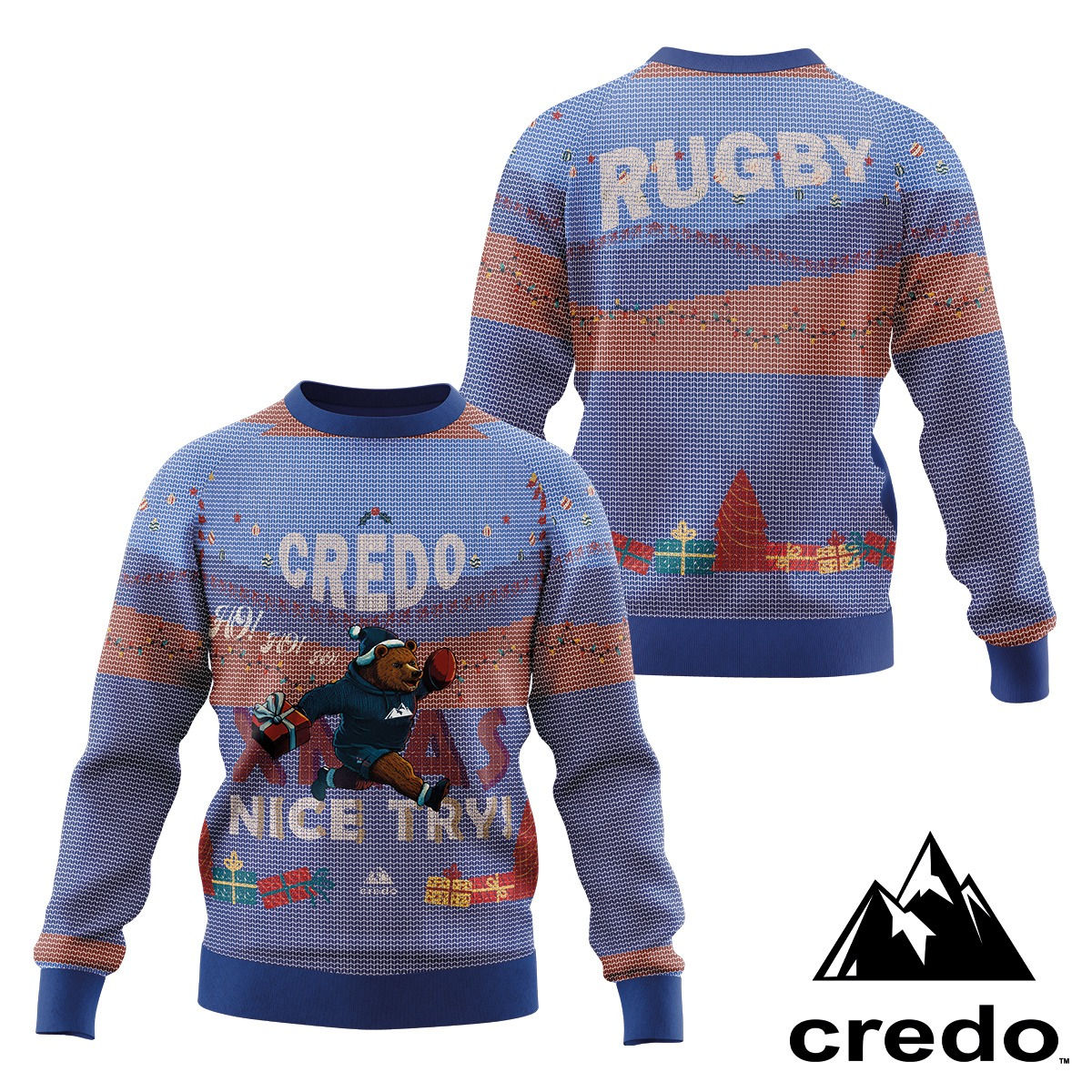 credo rugby Christmas PREMIUM Crew Neck Sweater - Heavyweight