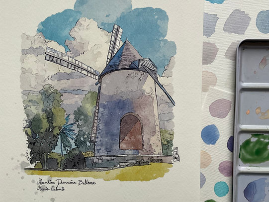 Create harmonious color charts with watercolor