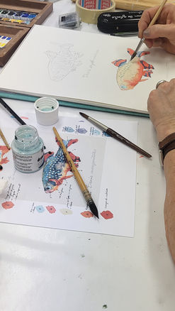 Cours et stage d'aquarelle au centre culturel El Hogar à Anglet.