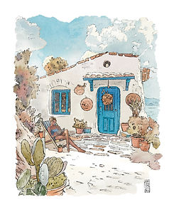 Illustration de paysage et carnet de voyage, dessin de lieux et ambiances