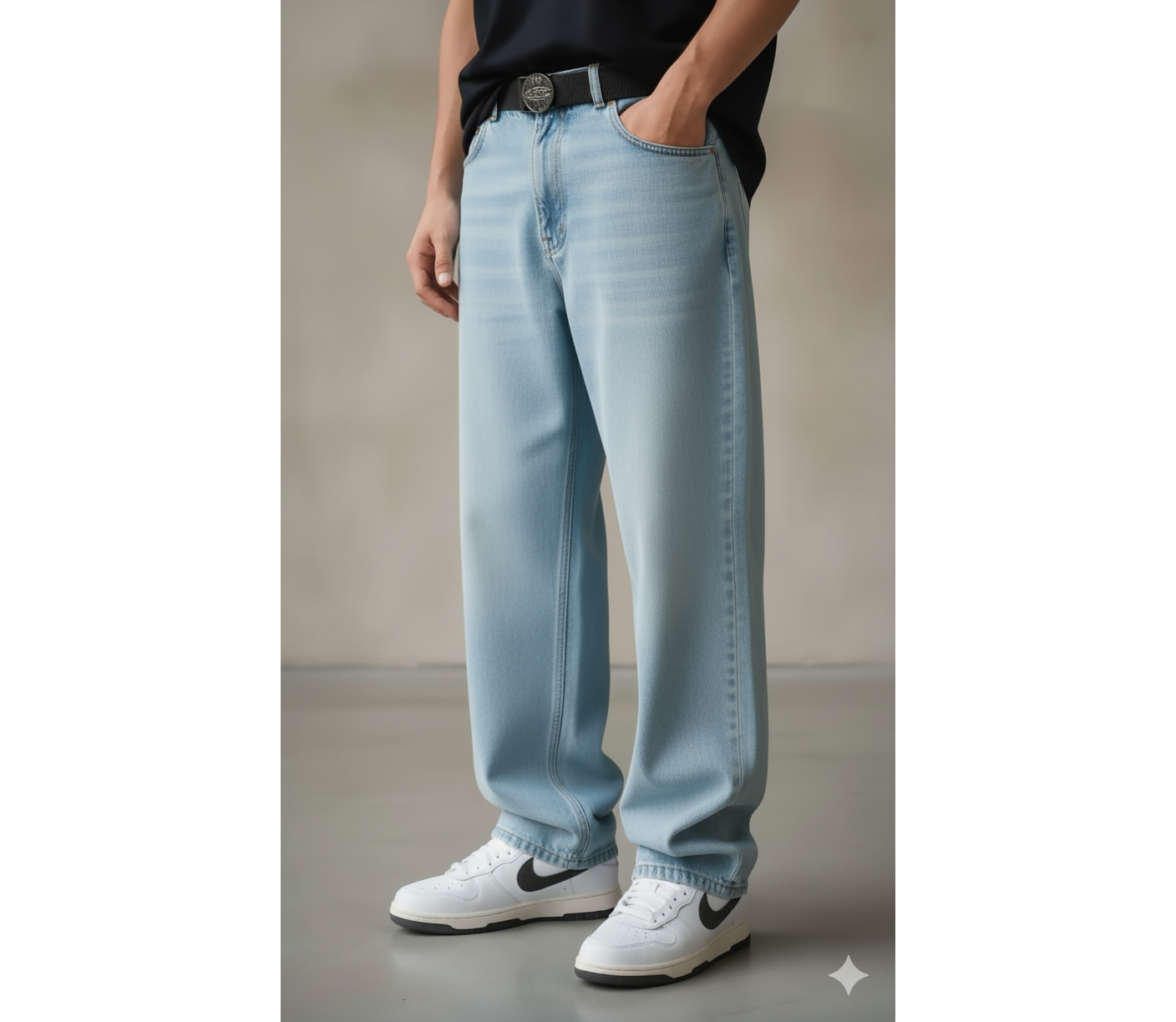 Calça Baggy Detalhada