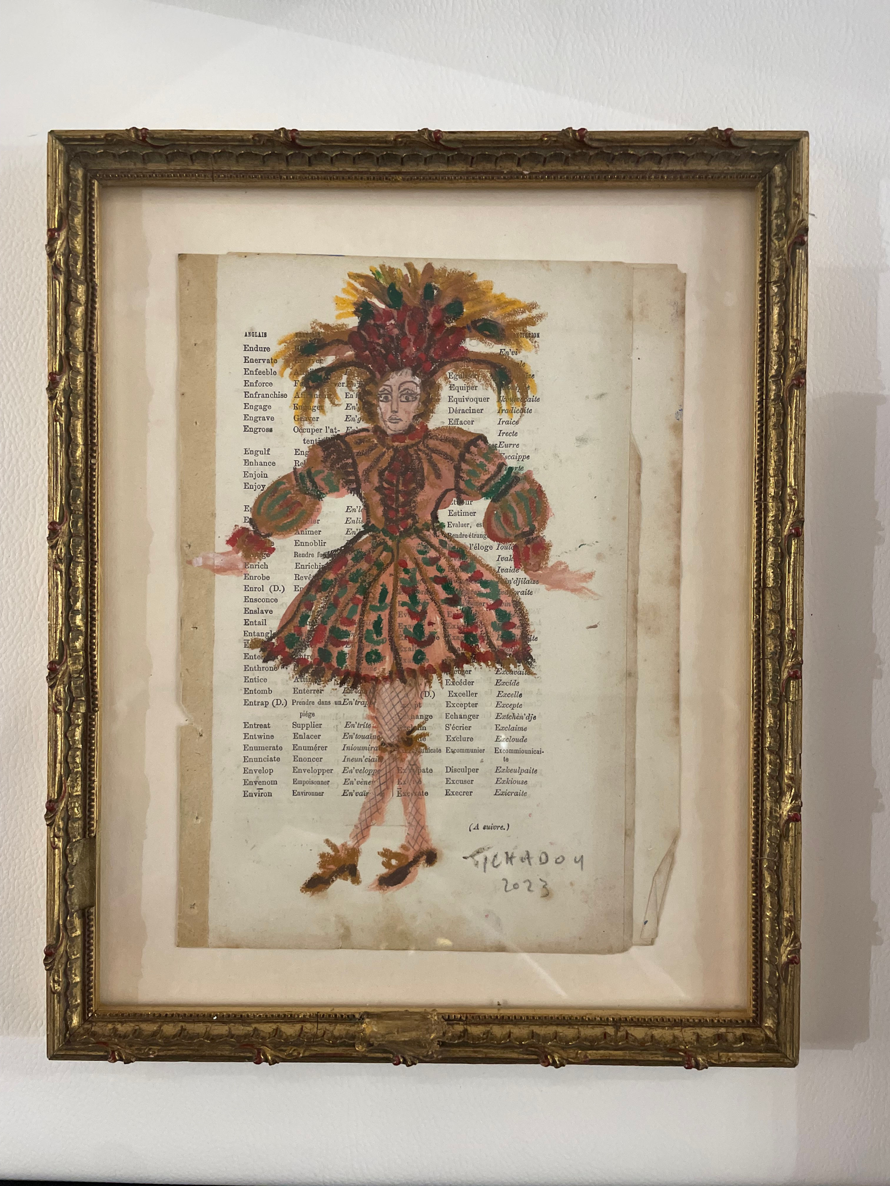 Corinne Tichadou - Comedia dell'arte - Méditations - 26 x 32cm
