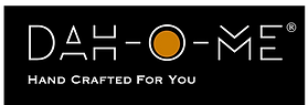 Mini Logo in White DAH-O-ME Black backgr