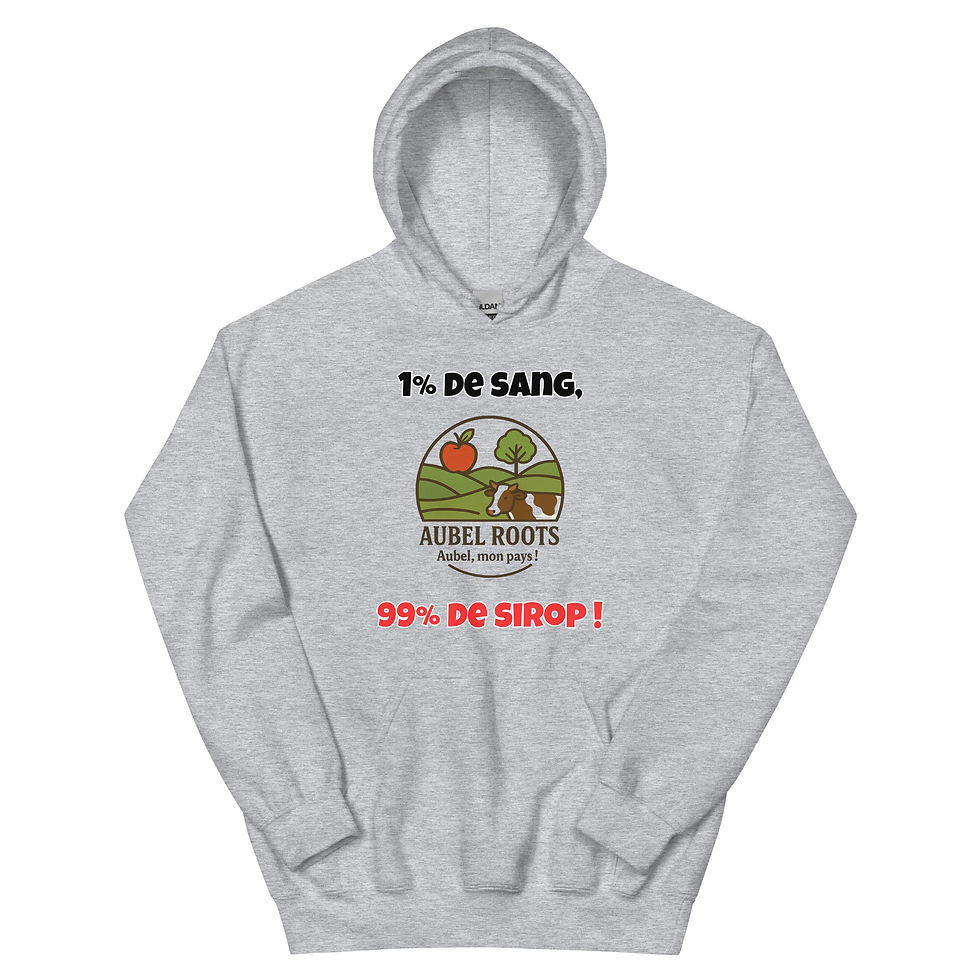 Miniature : Unisex Hoodie Aubel 1% de sang