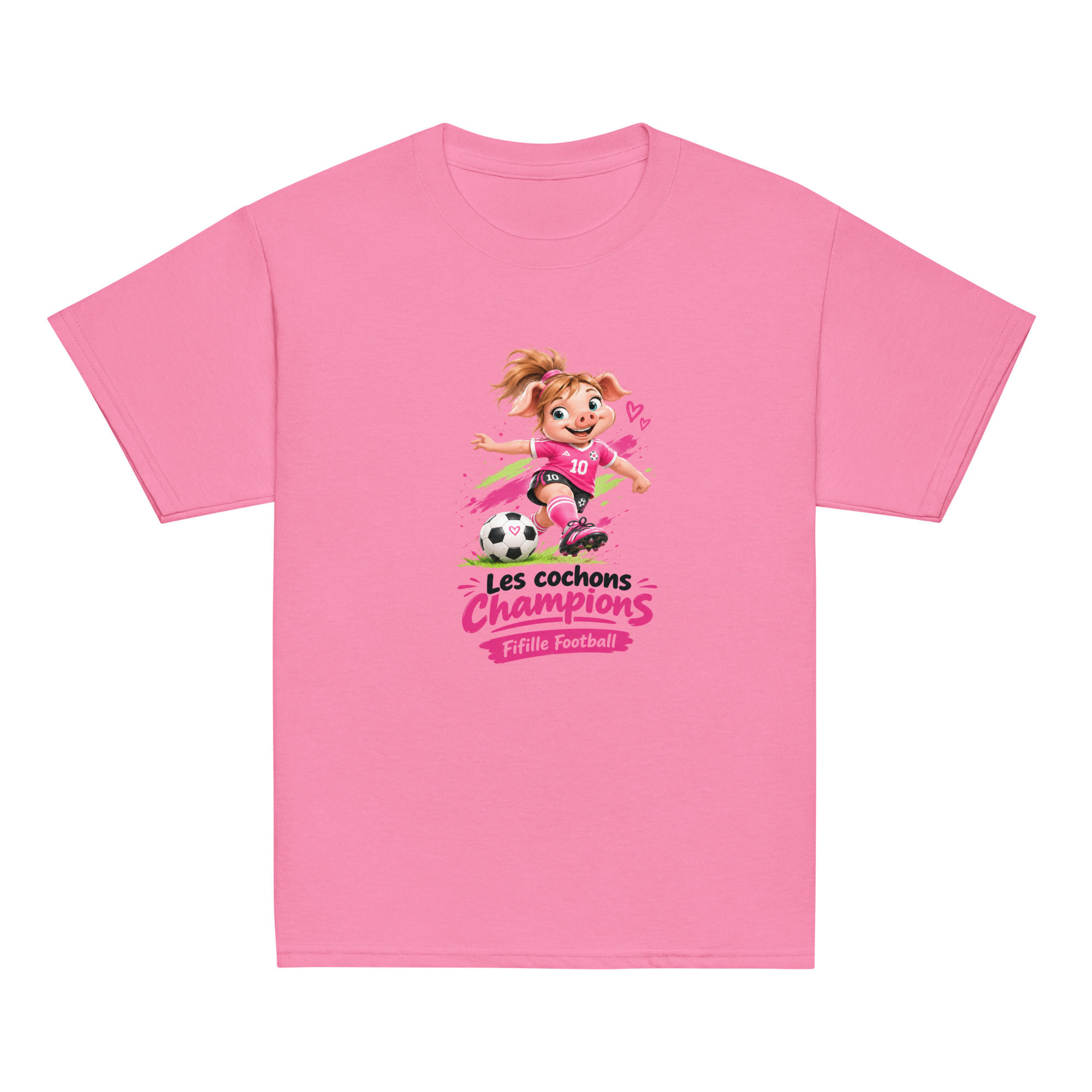 Les Cochons Champions Football fifille Tshirt