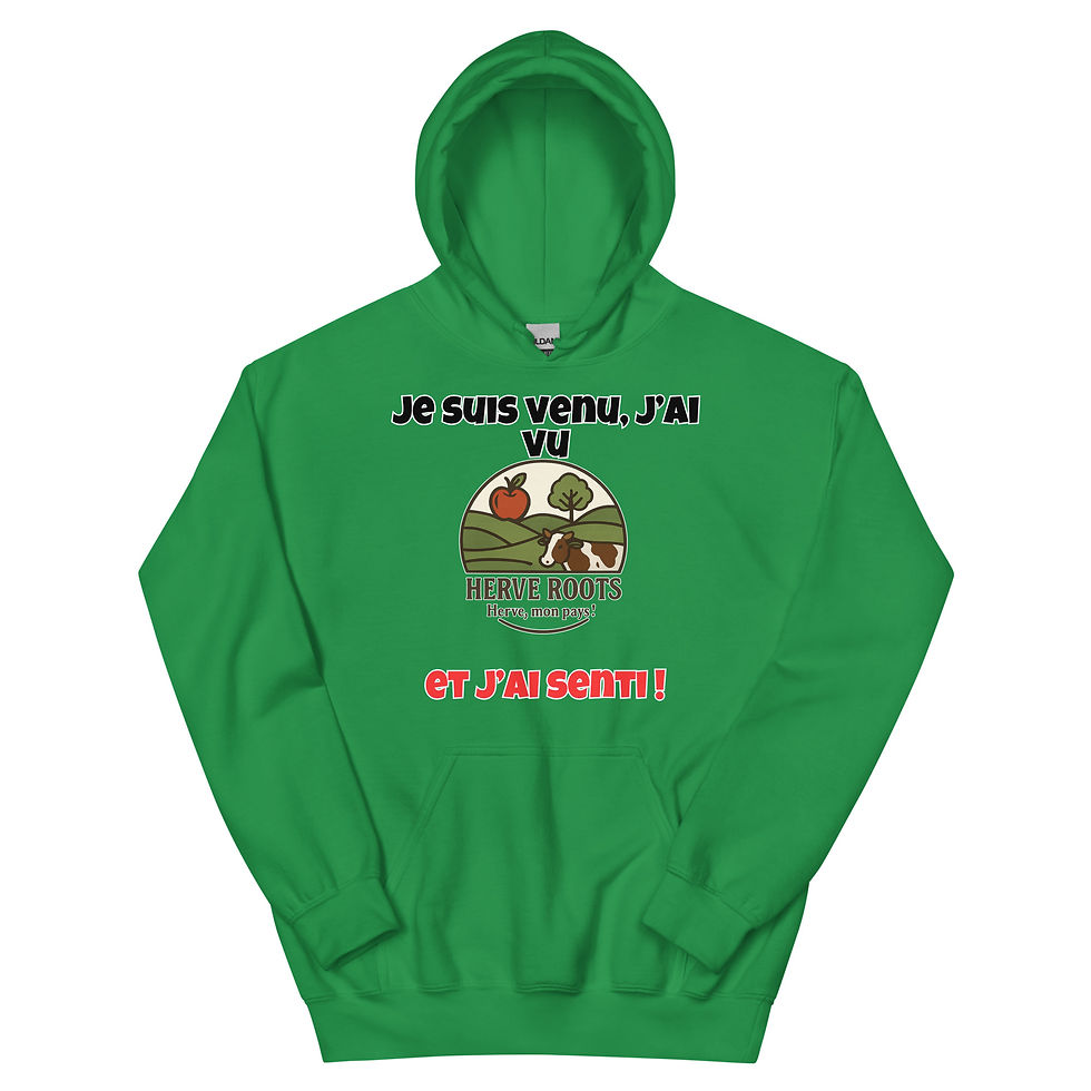 Miniature : Unisex Hoodie Herve Je suis venu