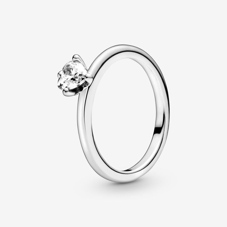Pandora Clear Heart Ring