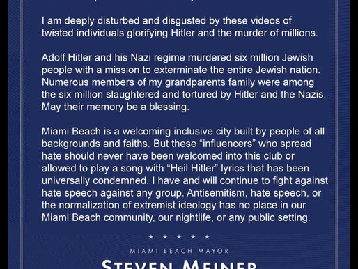 Burmistrz Miami Beach ostro reaguje na brak szacunku wobec społeczności żydowskiej