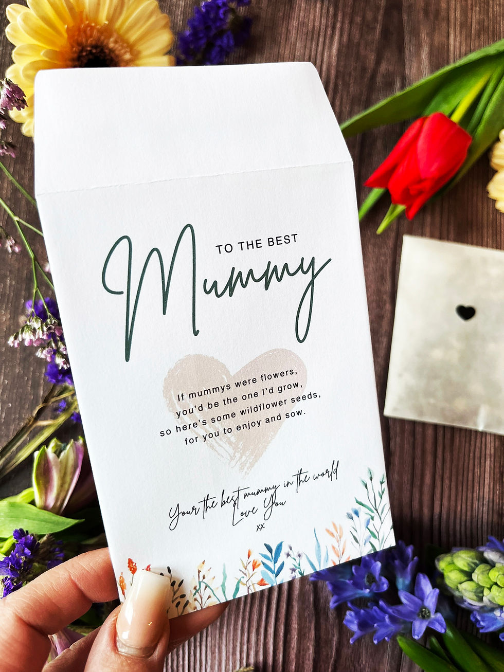 Thumbnail: Personalised Seed Packet for Mum - Plant & Grow Wildflowers