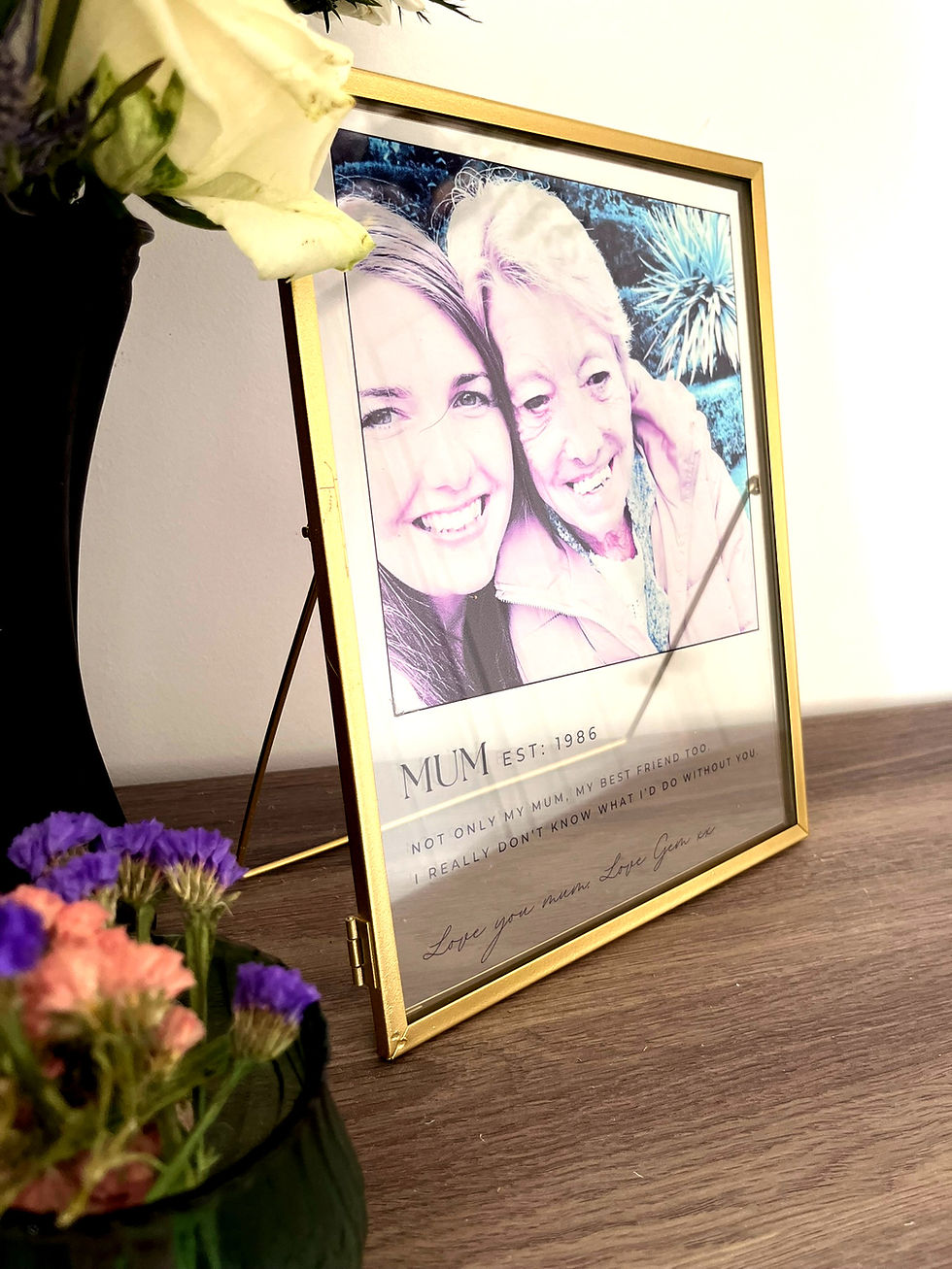 Thumbnail: Elegant Floating Glass Photo Frame for Mum / Mummy - Translucent Film