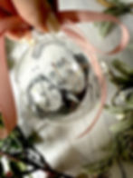 Thumbnail: Our First Christmas Personalised Glass Bauble – Couples Photo Ornament Keepsake