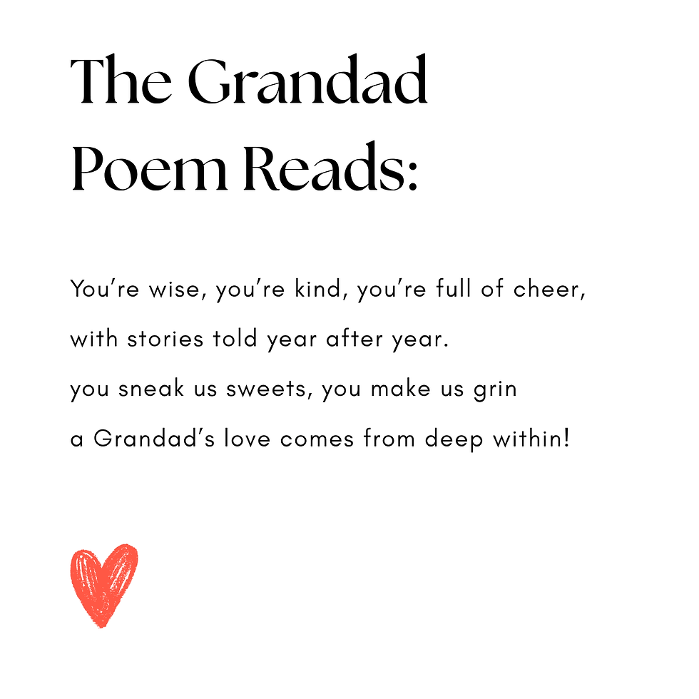 Thumbnail: Personalised Grandad Poem Card