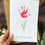 Thumbnail: Personalised Rose Flower Baby Handprint Valentines Card Keepsake