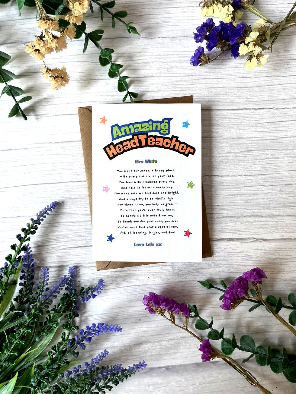 Thumbnail: Personalised Fun Headteacher Thank You Card