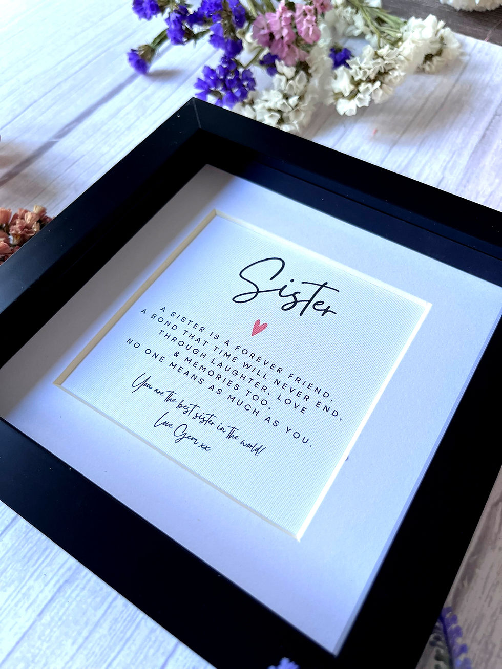 Thumbnail: Personalised Sister Poem Frame Gift