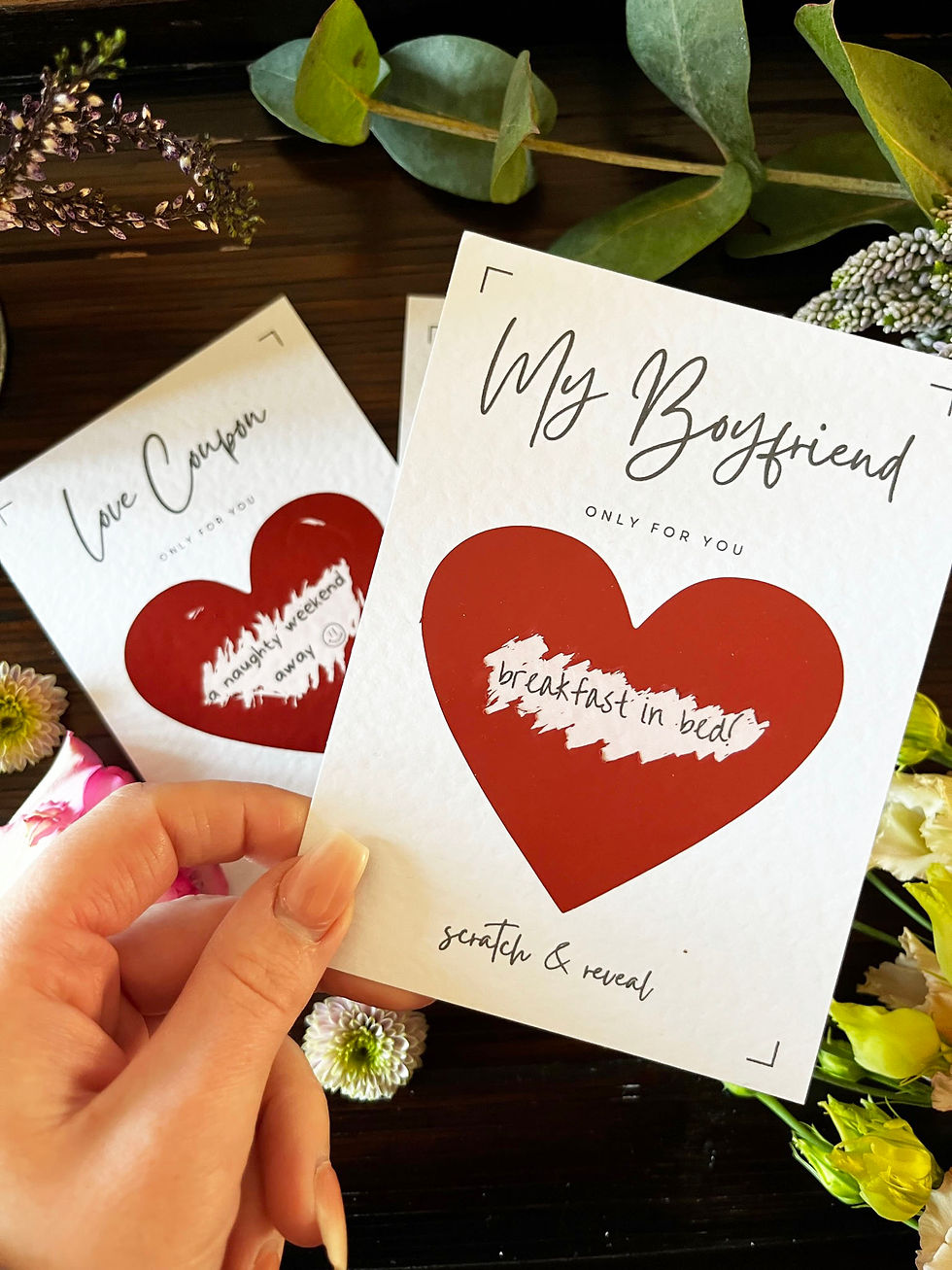 Personalised ScratchCard Coupon. Romantic Surprise Gift. Valentines|Anniversary