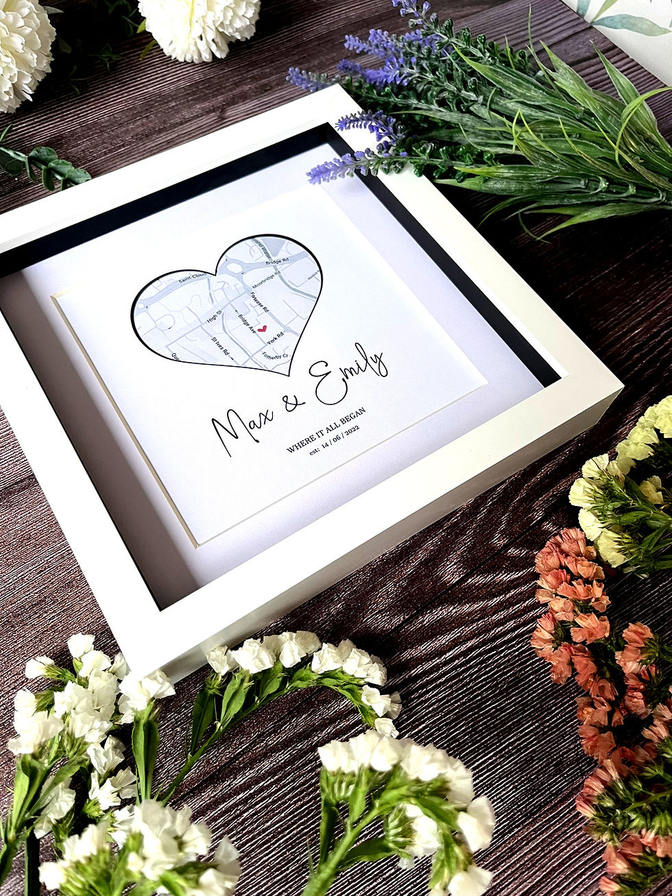 Thumbnail: Personalised Where It All Began Map | Romantic Gift for Couples | Special Date