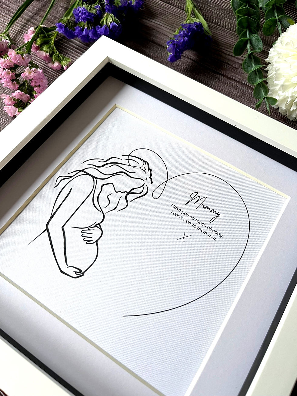 Thumbnail: Personalised Mum-to-be Keepsake Framed Print from Bump