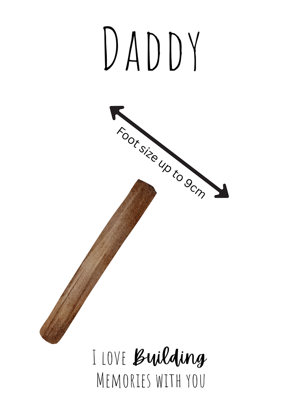 Thumbnail: Personalised New Daddy Footprint Card – Dinosaur, Rocket or Hammer