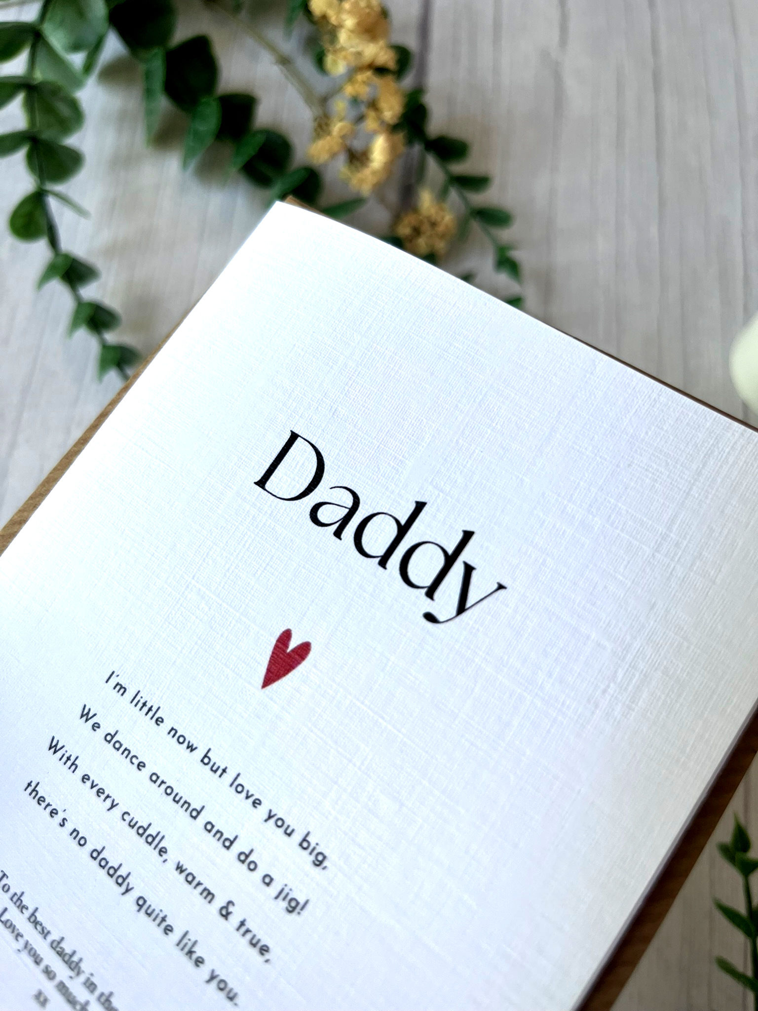 FREEBIE - Personalised Daddy Special Poem Card