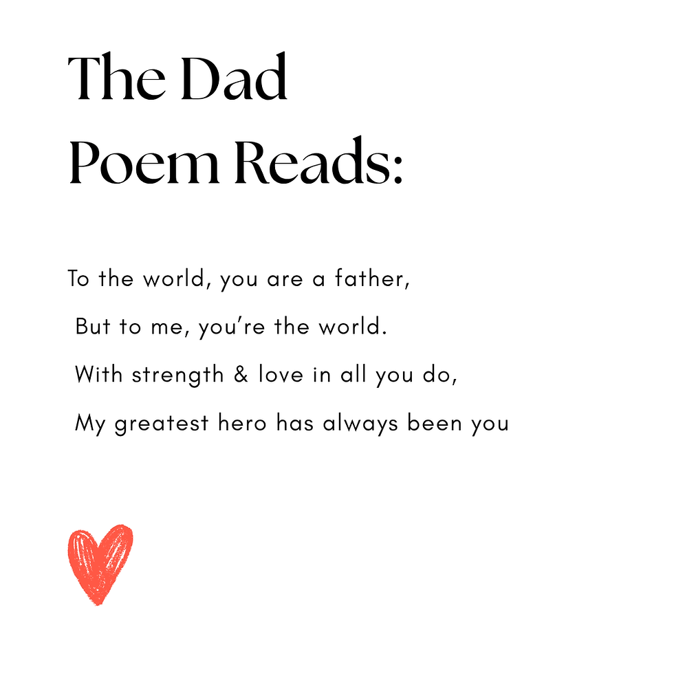 Thumbnail: FREEBIE - Personalised Dad Special Poem Card