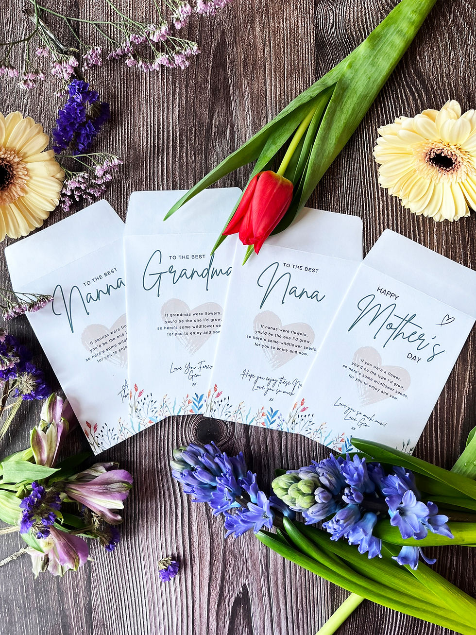 Thumbnail: Personalised Seed Packet for Nana / Grandma - Plant & Grow Wildflowers