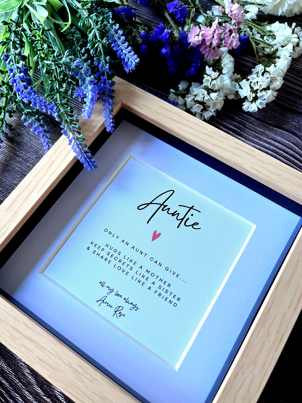 Thumbnail: Personalised Framed Poem Gift for Auntie