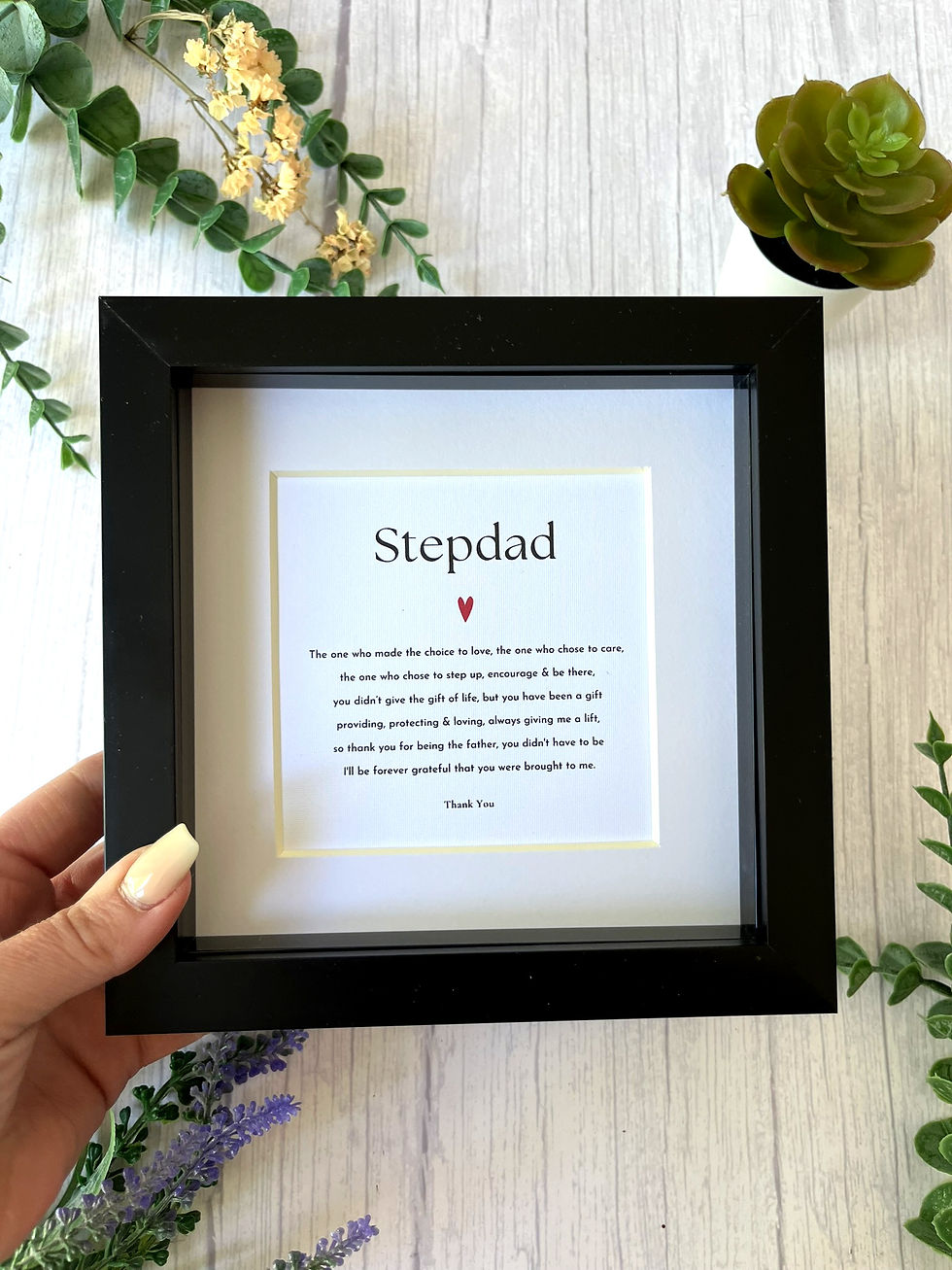 Thumbnail: Personalised Stepdad / Like a Dad Personalised Poem Frame Gift
