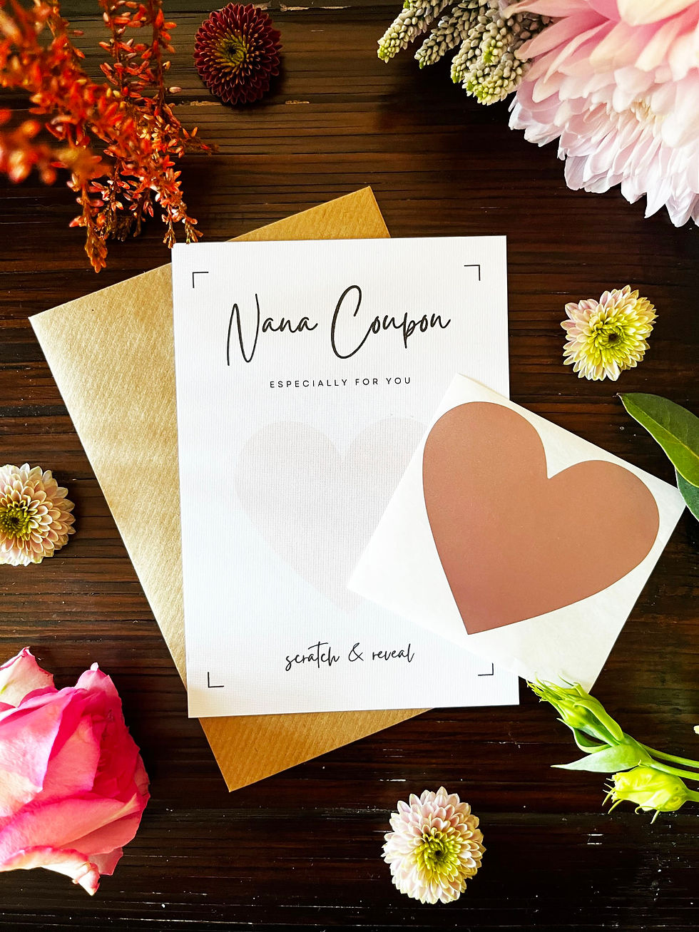 Nana / Grandma Scratchcard Coupon - Perfect for Mothers Day or Birthday