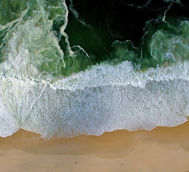 Aerial Beach Waves