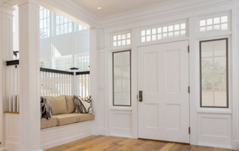 SHAADS® window covering in a bedroom, offering a refined look and effective light filtering for a restful environment.
