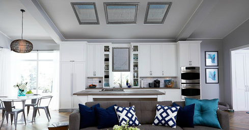 SHAADS® window covering on a French door, highlighting an elegant and functional solution for multi-pane doors.