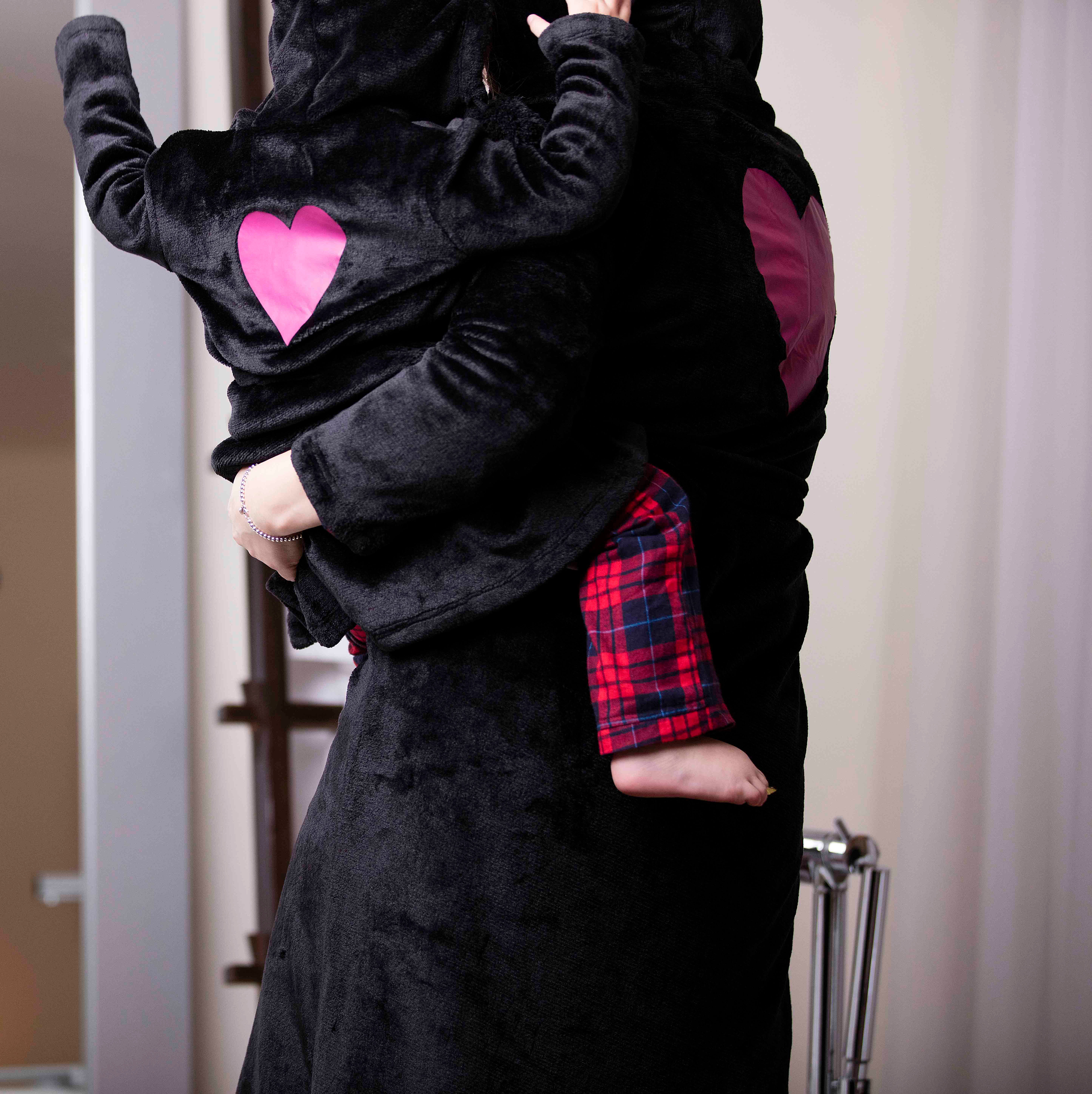 Black Cat & Kitty Cat Matching Robes ellaandholly