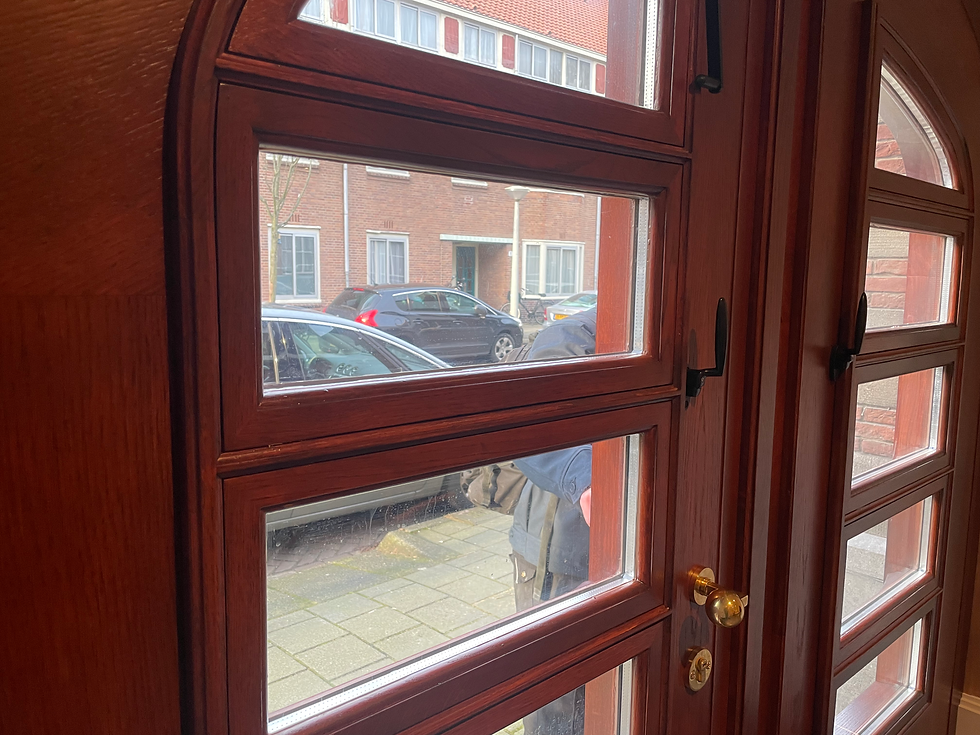 edkoevoet eiken deuren amsterdamse school detail raam binnenzijde