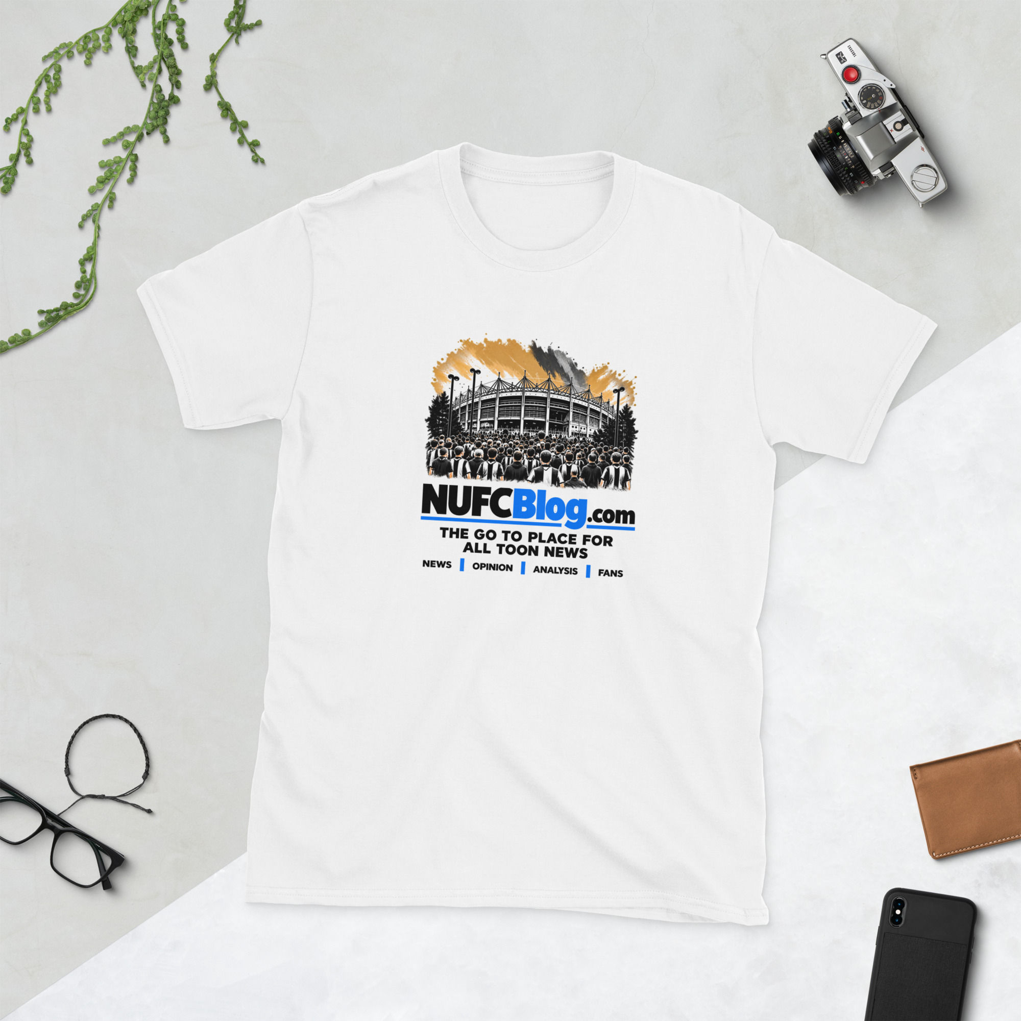 (K) NUFCBlog.com – Statement T-Shirt White (Blue Logo)