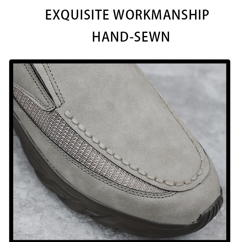 Miniatura: Sapatos casuais masculinos de couro, mocassins respiráveis, tênis masculinos,