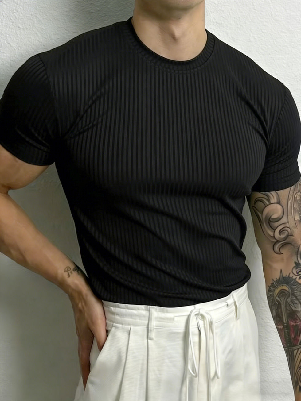 Miniatura: Camiseta masculina de verão, nova moda, para fitness