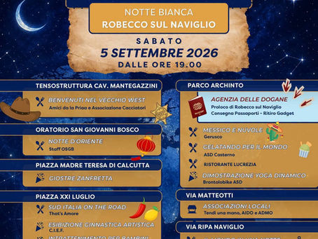 Il Centro Motorio fa tappa al "Giro del Mondo in una notte": ti aspettiamo alla Notte Bianca di Robecco!