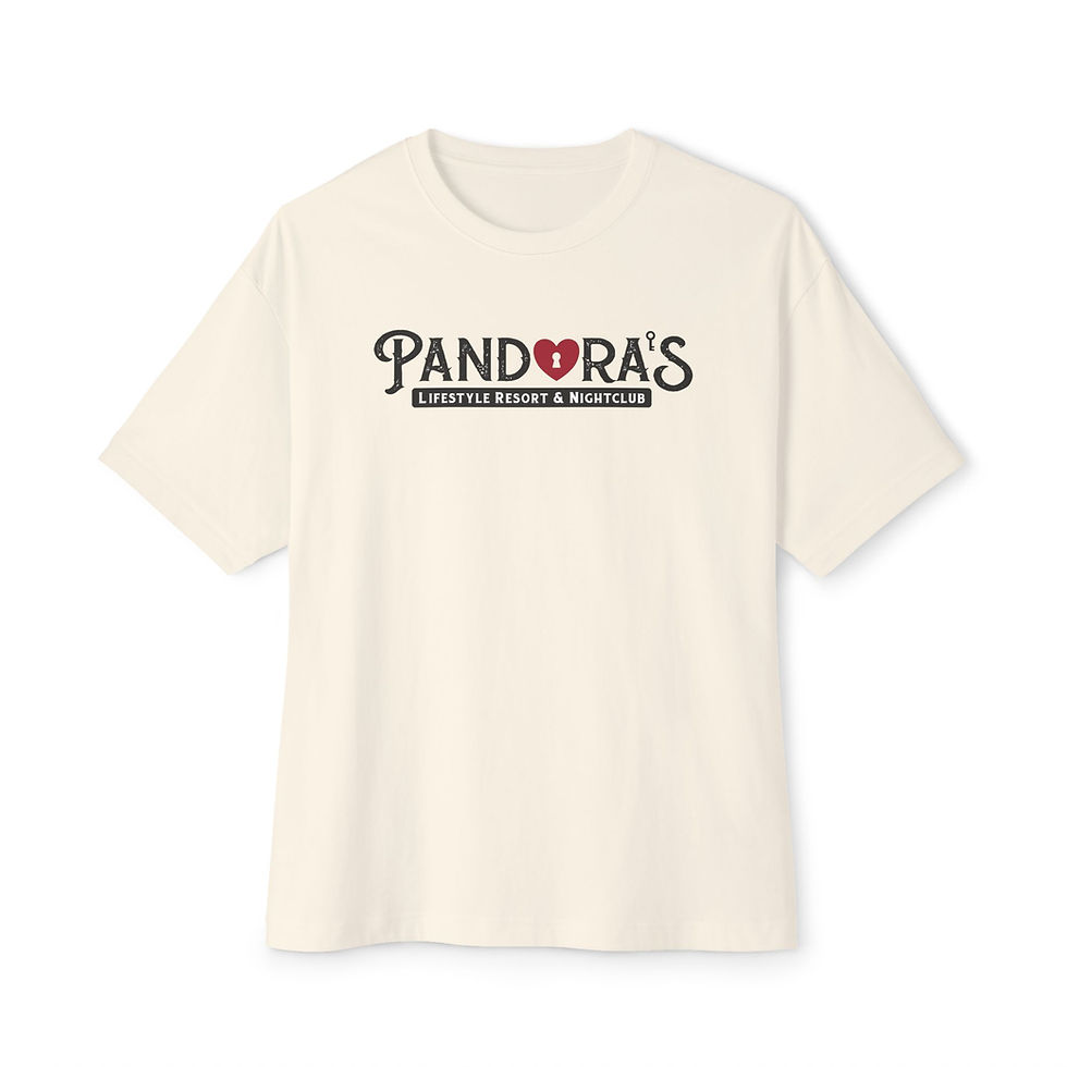 Thumbnail: Pandora’s Lifestyle Resort Logo Tee — Oversized Boxy T-Shirt