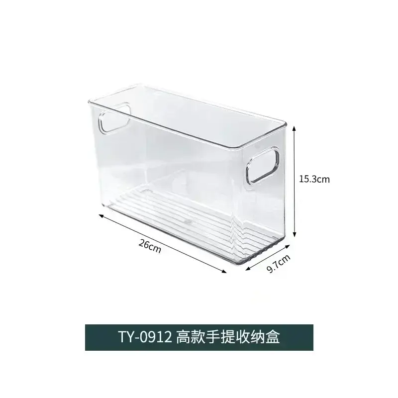 Thumbnail: Stackable Clear Fridge Organizer Bin with Handle