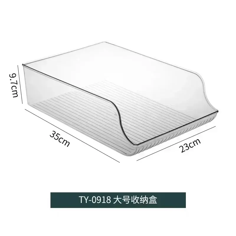 Thumbnail: Stackable Clear Fridge Organizer Bin with Handle