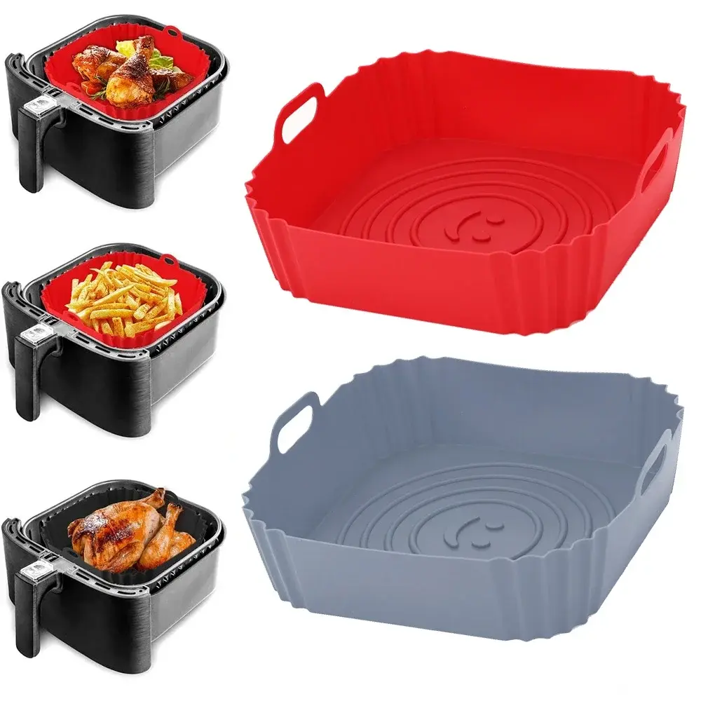 Reusable Airfryer Pan Liner Accessories Silicone Air ng Tray